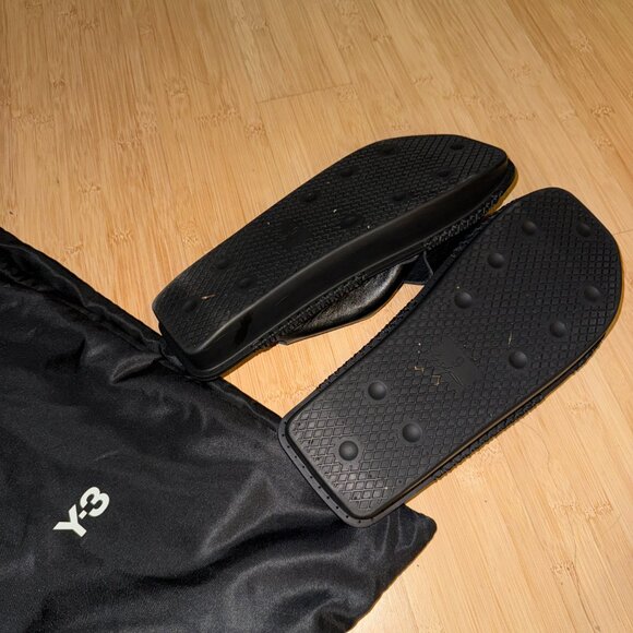 Yohji Yamamoto Y-3 Black Leather Sandals main image 4